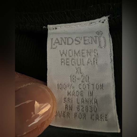 NWOT Lands End forest green cotton turtleneck dress XL vintage 90s preppy - Picture 3 of 9